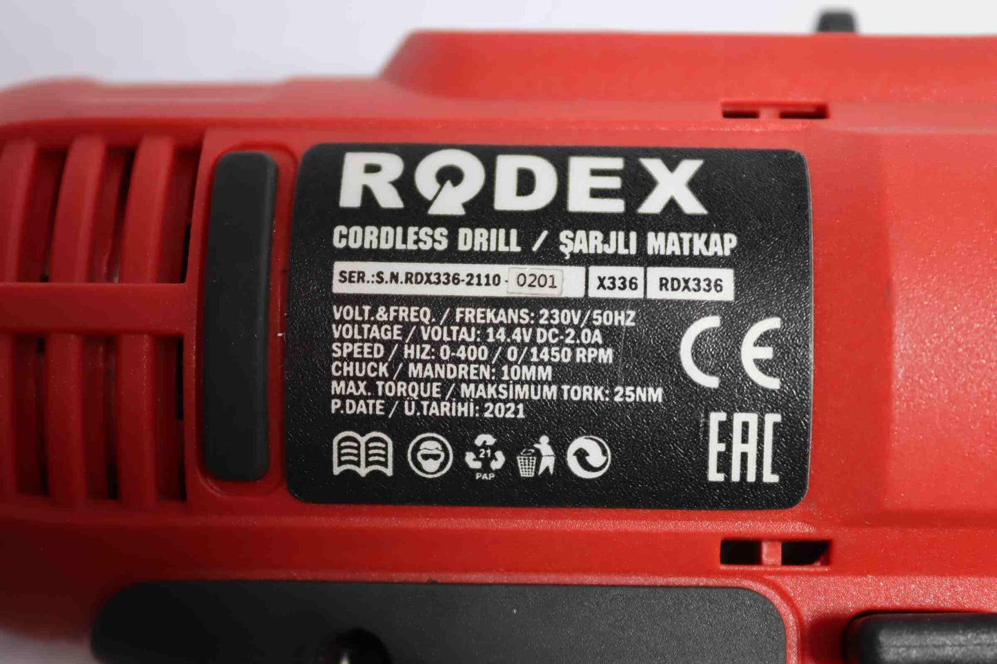 14.4V ხრახნდამჭერი RODEX RDX336
