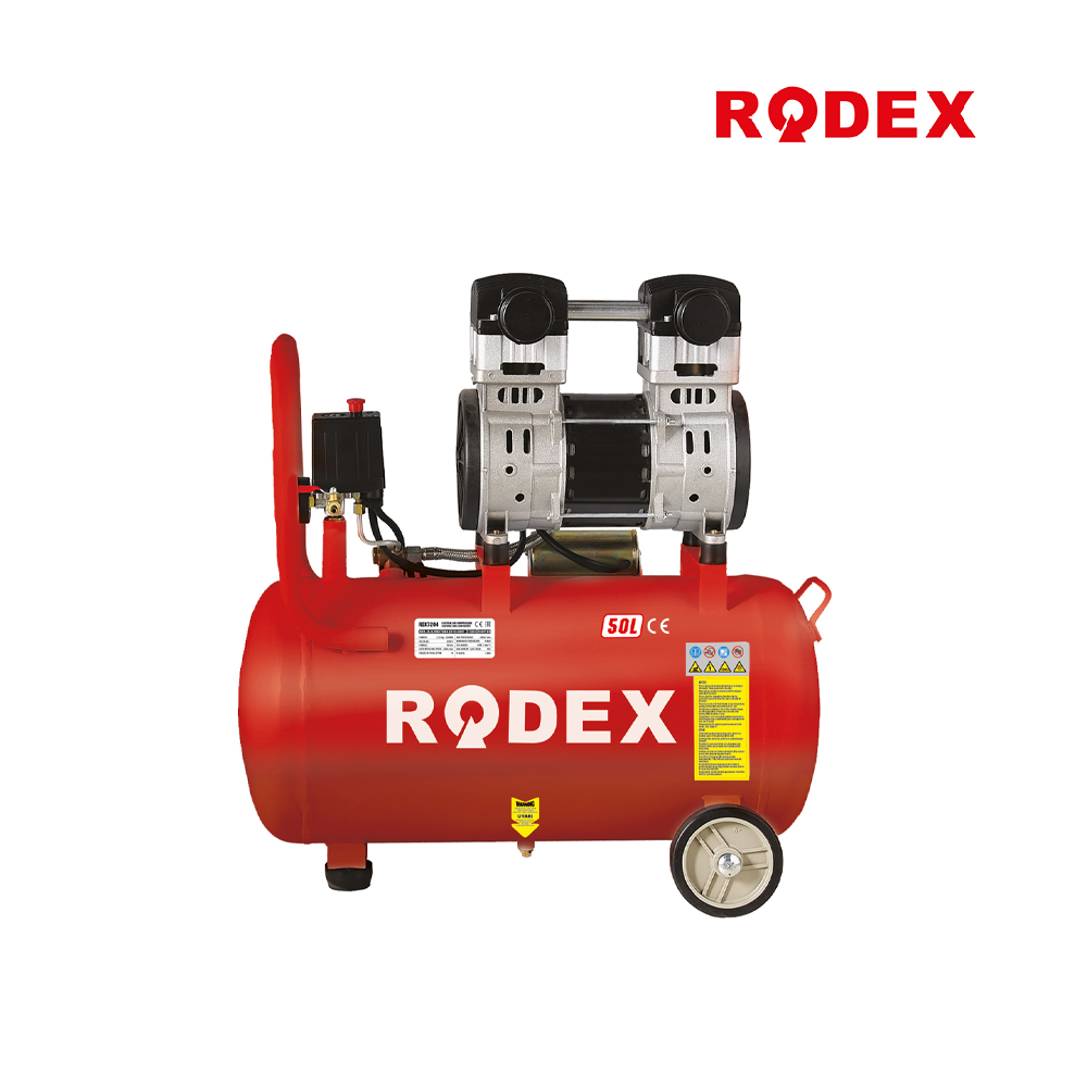 1100W უზეთო (უხმო) ჰაერის კომპრესორი 50L RODEX RDX7204