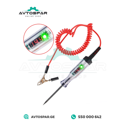 ციფრული მანქანის ტესტერი 6, 12, 24V 85999