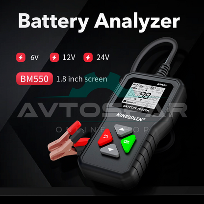 აკუმულატორის ტესტერი 6/12/24V Kingbolen BM550