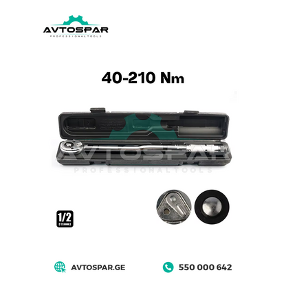 1/2 დინამომეტრული ქანჩის გასაღები 40-210Nm