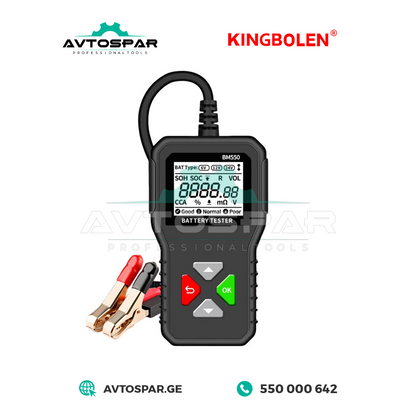 აკუმულატორის ტესტერი 6/12/24V Kingbolen BM550