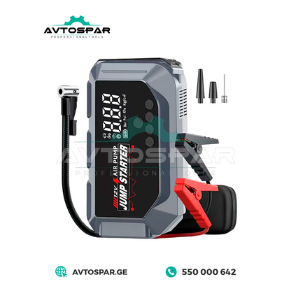 მანქანის დამქოქი და კომპრესორი 120000mAh/1000A