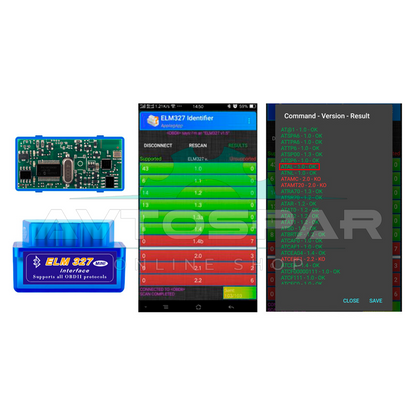 დიაგნოსტიკური სკანერი OBD2 ELM327 v1.5 (ჩიპსეტი PIC18F25K80, 2 პლატა)