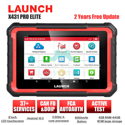 OBD2 დიაგნოსტიკური სკანერი Launch X431 PRO ELITE