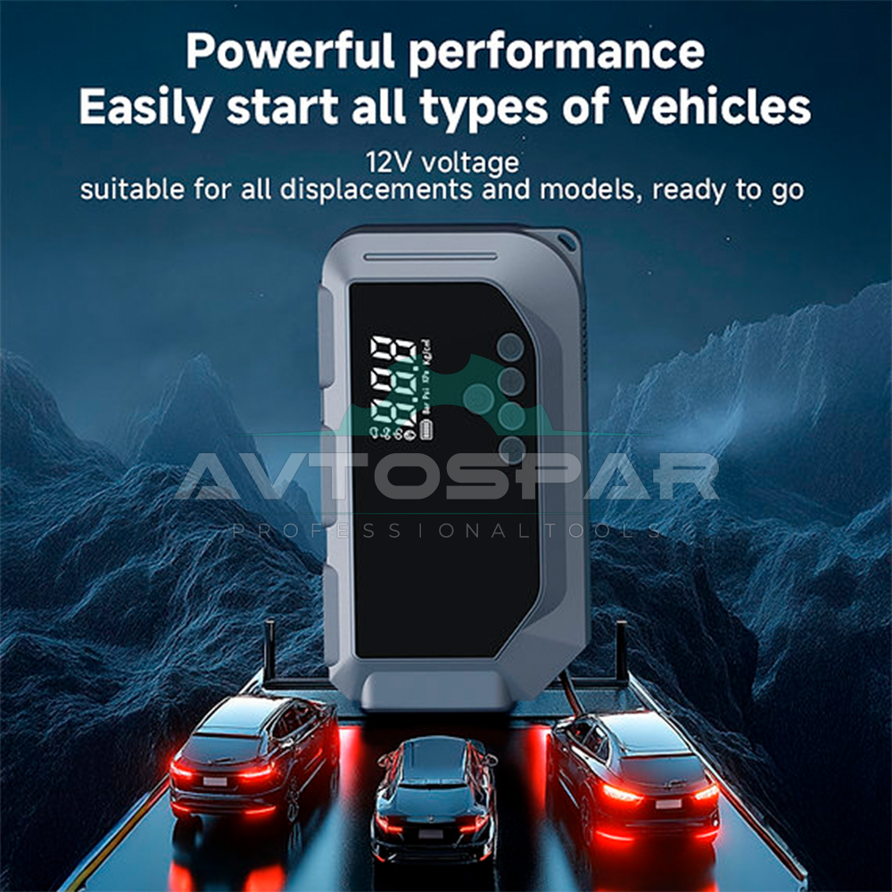 მანქანის დამქოქი და კომპრესორი 120000mAh/1000A