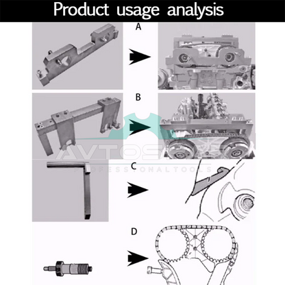 ძრავის ამწე ლილვის დასამაგრებლად ინსტრუმენტი BMW N26 N20