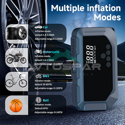 მანქანის დამქოქი და კომპრესორი 120000mAh/1000A